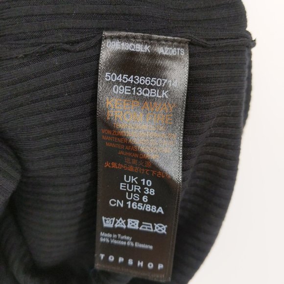 3 for $15 Topshop Black Ribbed Tube Top - Picture 4 of 5